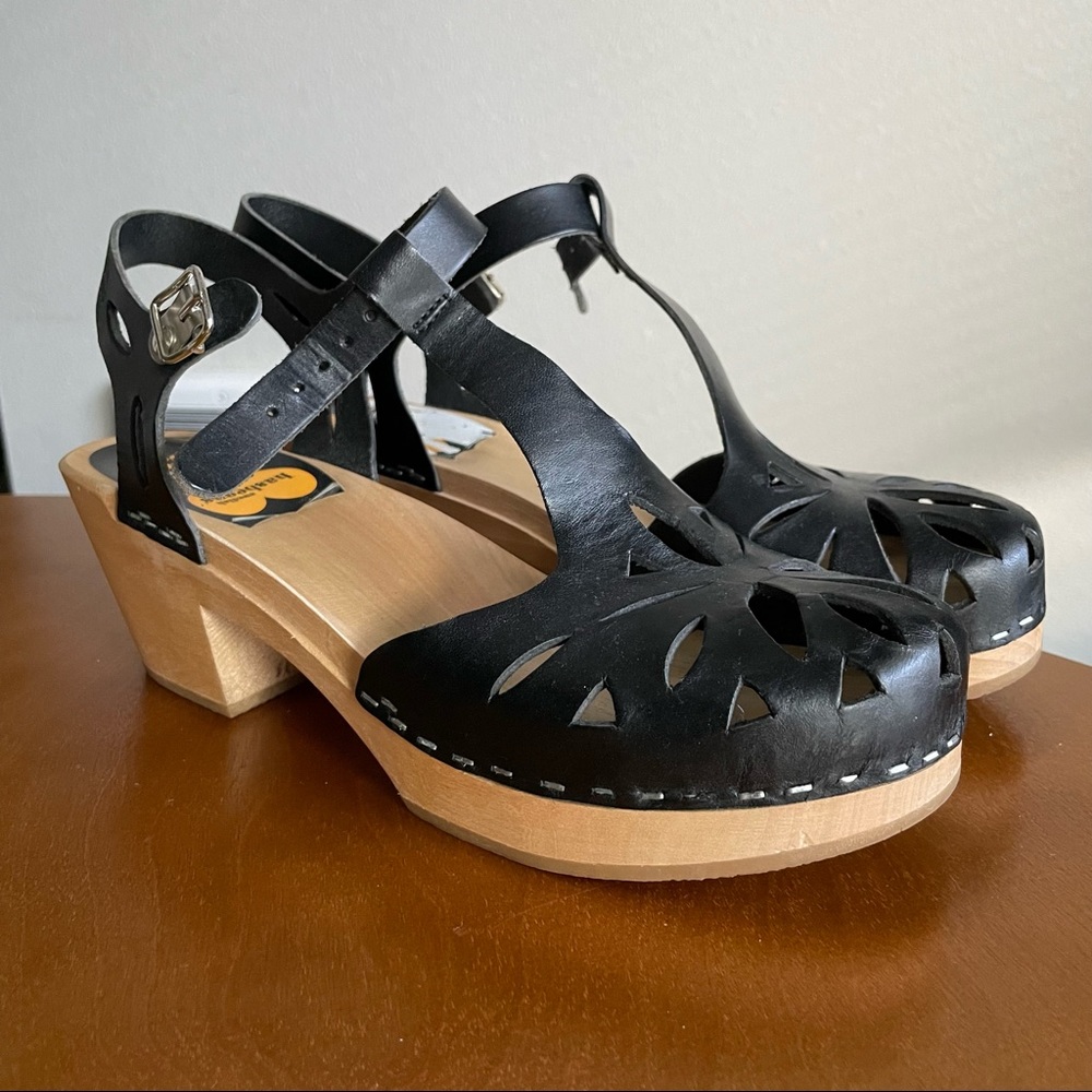 Swedish Hasbeen Lacy Sandal Clog